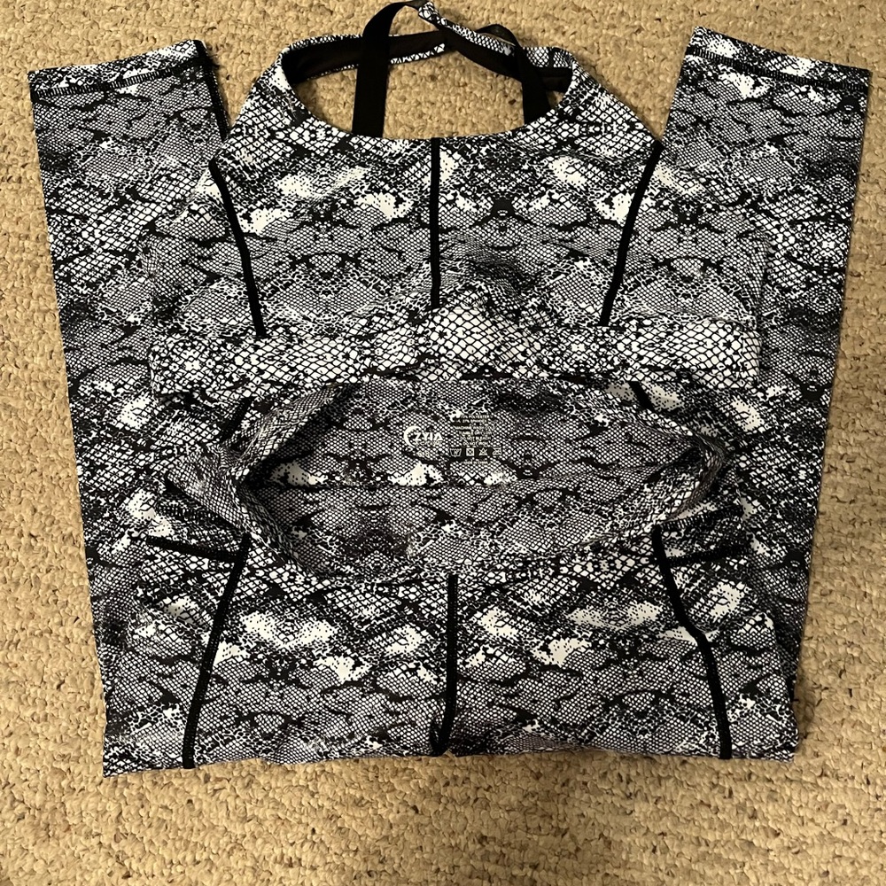 Snakeskin Print Activewear Set